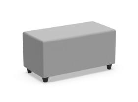 [OUTLET-POEF-SOFT-SEATING-MUISGRIJS] Poef soft seating - in grijs kunstleder