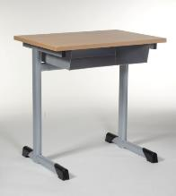 [3418-Height-TBA-Decor table top melamine-FRAMECOLOUR-Option bag hooks] Klasbank 1-pers - vast boekenvak - vaste hoogte - MEL (Nog te bepalen, Nog te bepalen, Nog te bepalen, Nog te bepalen)