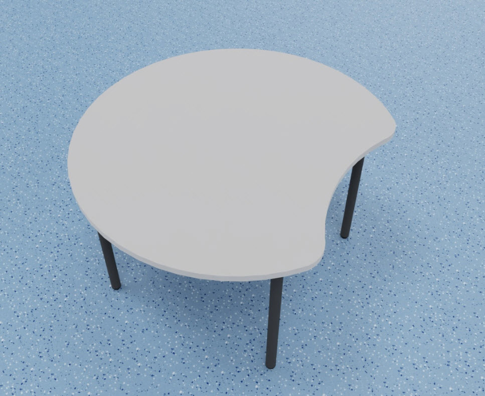 [PACMAN-FREEFORM-TAFEL-120-Height-TBA-Cat - Material table top-Decor table top-TBA-FRAMECOLOUR-TBA] Pacman - freeform tafel - ø 120 cm (Nog te bepalen, Nog te bepalen, Nog te bepalen, Nog te bepalen)