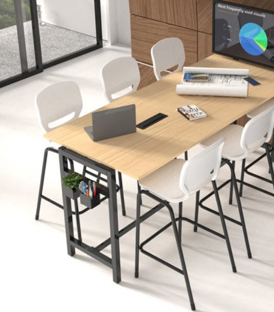 [SMART-DESK-MET-MONITOR-Decor table top melamine-TBA-Colour frame] Smart Desk (inclusief monitor) (Nog te bepalen, Nog te bepalen)