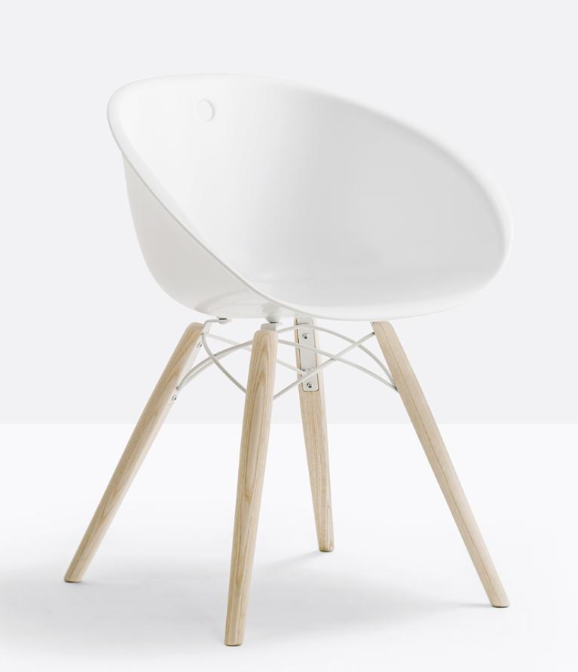 [904-Technopolymer shell-TBA-Stain colours-TBA] Gliss 4-poots - houten onderstel (Nog te bepalen, Nog te bepalen)