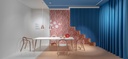 Babila wood - vergadertafel - marmerlook - met kabelmanagement