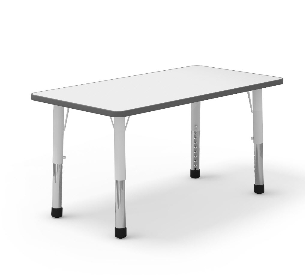 Rony - rechthoekige hoogteverstelbare 4-pootstafel