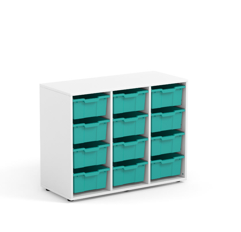 12x turquoise - 42x31x15 cm (L x D x H)