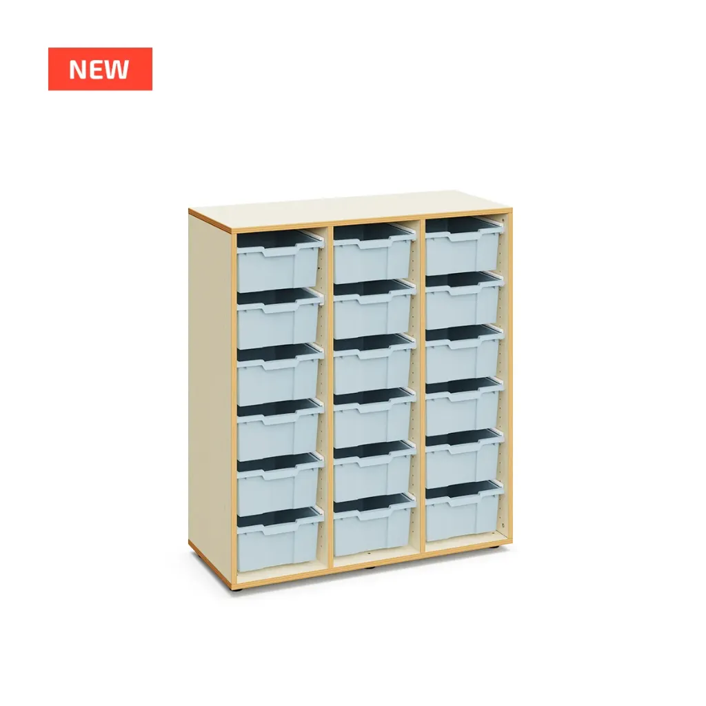 Sophie - eigendomskast met 2 middenwanden en kunststoflades