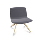 Armchair on wooden base