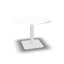 Meeting table with glass worktop - Squared base W. 55 - L.100 / D.100 / H.74,5
