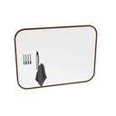 Curve Oak whiteboard, 90x120 cm