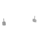 Twins klemmen voor bench 2 bladen - frontale bevestiging