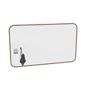 Curve Oak whiteboard, 120x200 cm