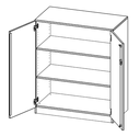 KAST 3 OH - SERIE EVO180 - 100 x 118 x 60 cm