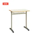 Naxel - T-poottafel met opbergrooster en pennengleuf (nieuwe versie 2026)