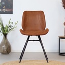 Barrel - 4-poots stoel in eco-leer