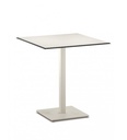 Bistrotafel vierkant - wit blad - H75