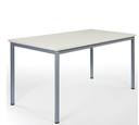 DI-II tafel 140 x 80 cm (L x B) - h 76cm - Decor: lichtgrijs - Onderstel: RAL 9004 glossy zwart